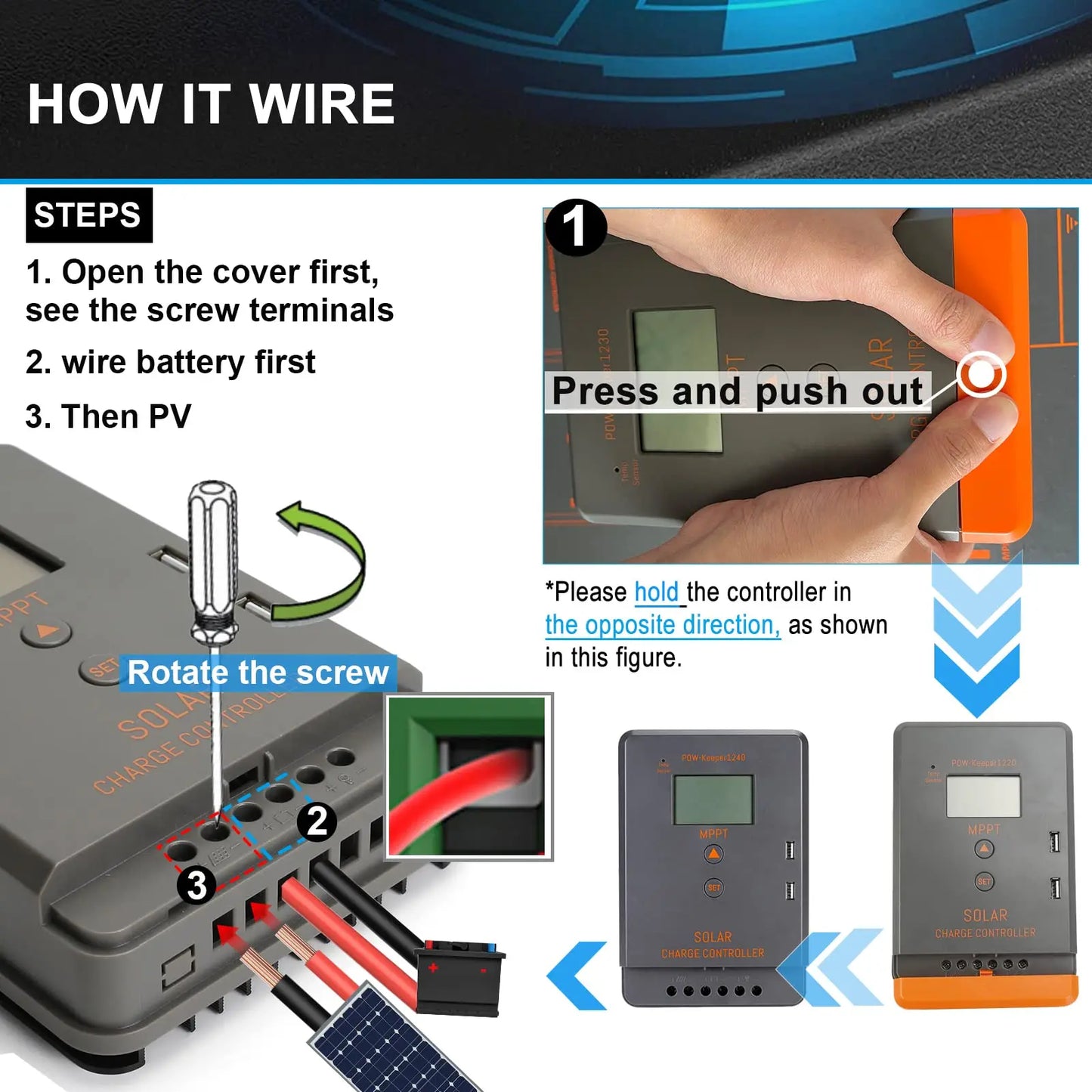 MPPT Solar Charge Controller with LCD for Efficient Charging