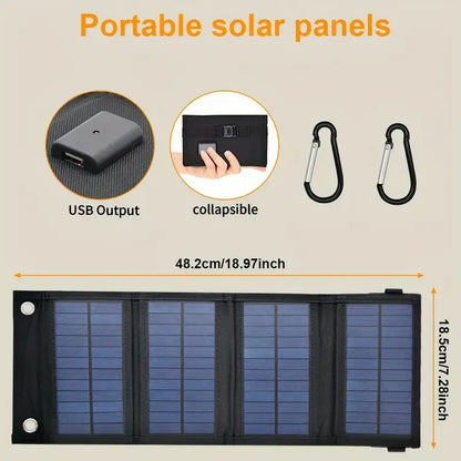 Portable Foldable Solar Panel for Fast Outdoor Charging