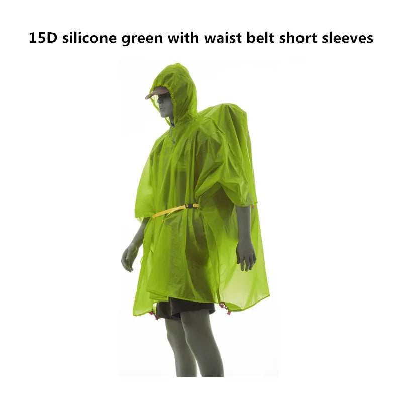 Ultralight Rain Poncho Tarp for Hiking & Camping