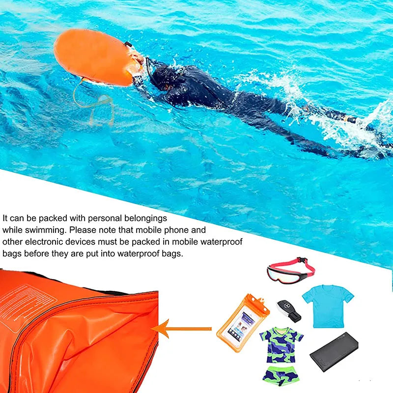 Waterproof Swim Buoy Dry Bag 20L – Float & Stay Safe