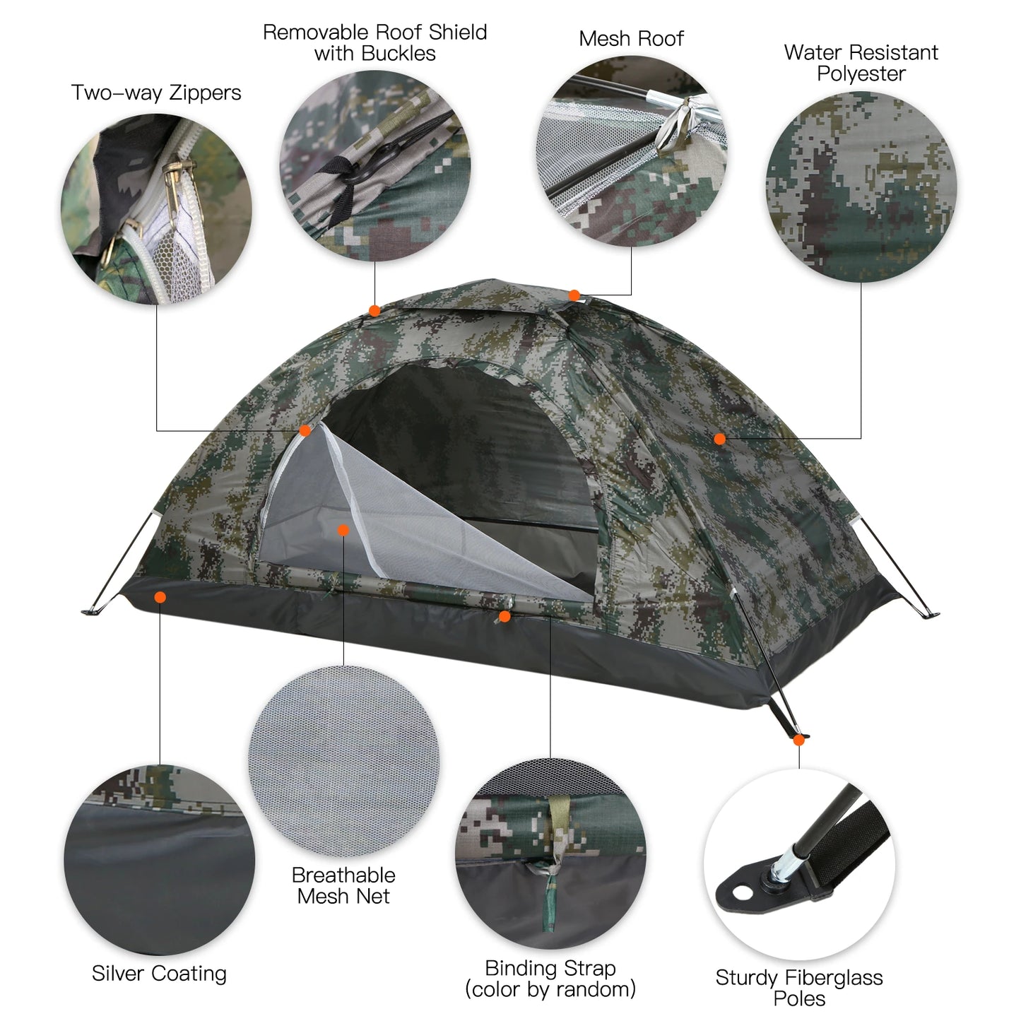 Ultralight 2 Person Camping Tent Lightweight UV Protection