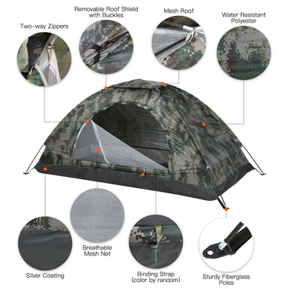 Ultralight 1-2 Person Camping Tent with UV Protection