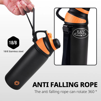 Insulated Water Bottle 1000ml Keeps Drinks Cold 24H