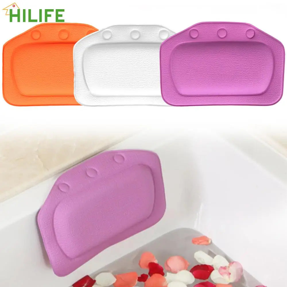 Bathtub Neck Pillow with Suction Cups for Relaxing Comfort