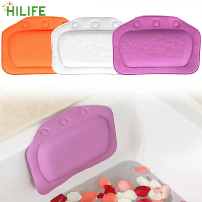 Bathtub Neck Pillow with Suction Cups for Relaxing Comfort
