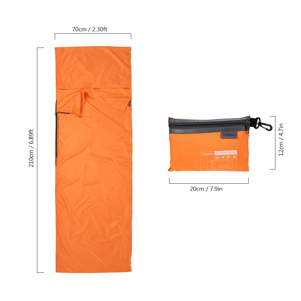 Portable Sleeping Bag Liner with Pillowcase – Lightweight & Travel-Friendly