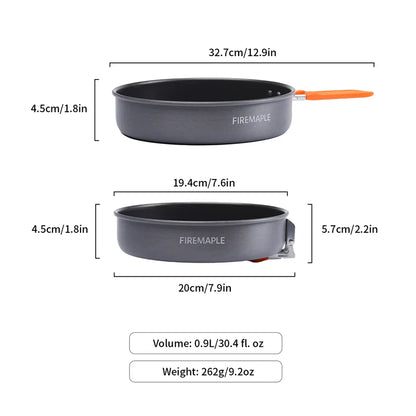 Fire Maple Non-Stick Camping Frying Pan 0.9L Lightweight