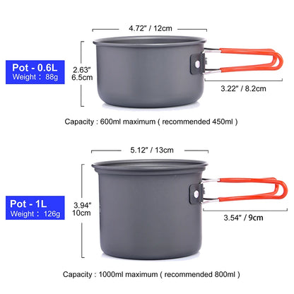 Camping Cookware Set – Portable Outdoor Tableware Kit