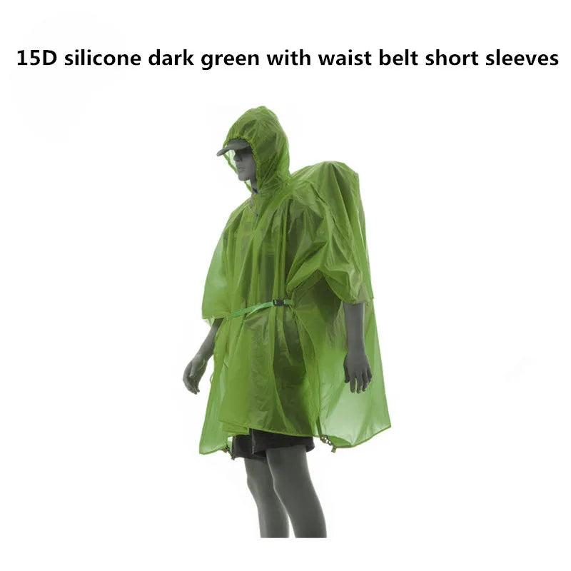 Ultralight Rain Poncho Tarp for Hiking & Camping