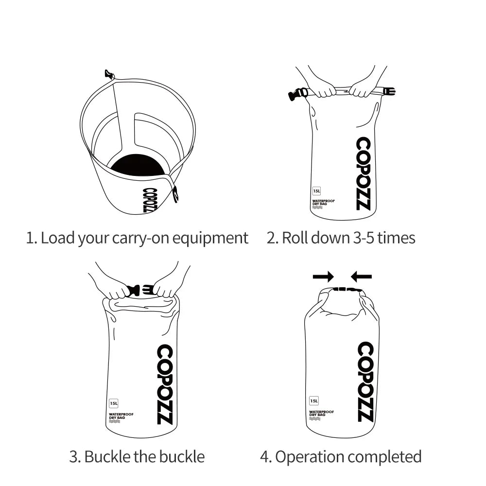 Waterproof Dry Bag 15L Roll Top for Outdoor Protection