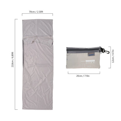Portable Sleeping Bag Liner with Pillowcase – Lightweight & Travel-Friendly