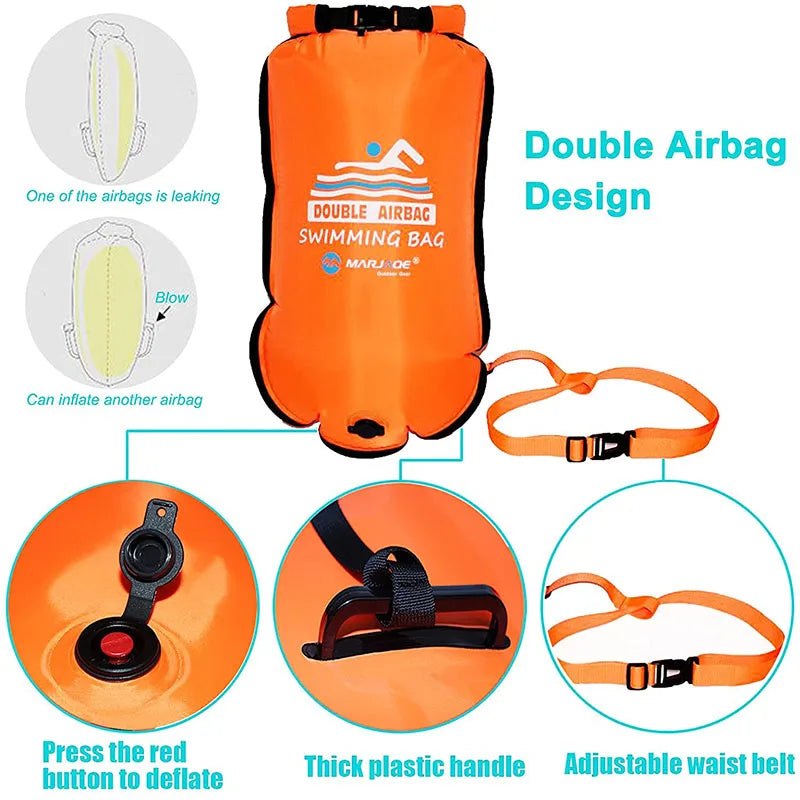 Waterproof Swim Buoy Dry Bag 20L – Float & Stay Safe