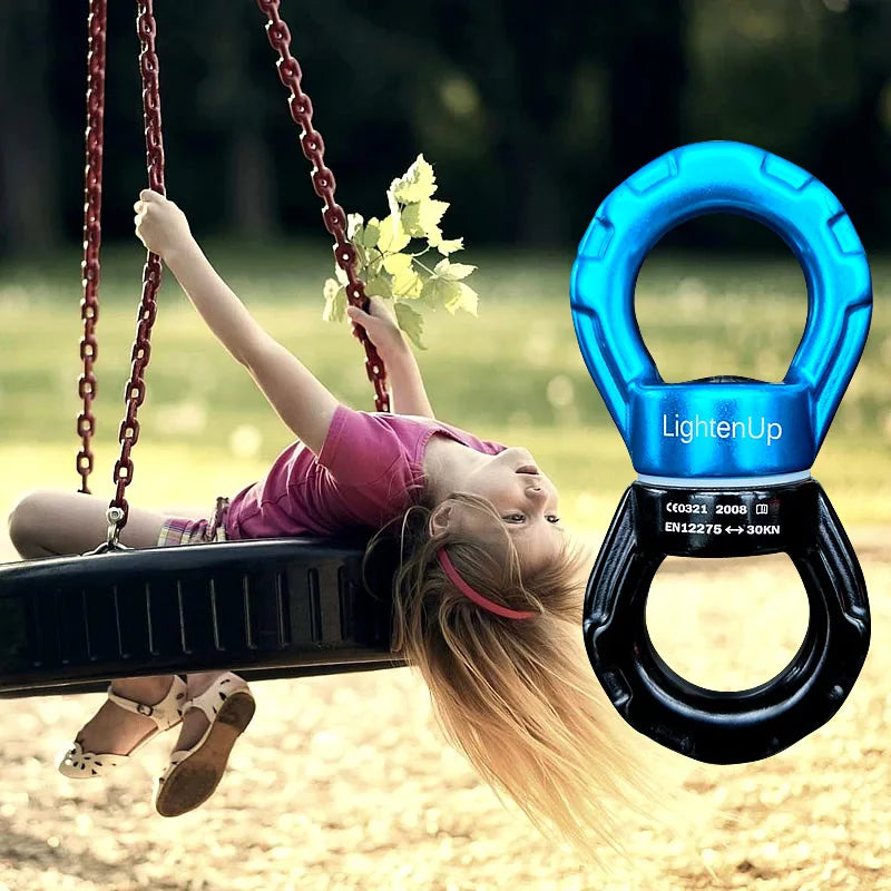 30KN Climbing Carabiner Swivel – Safe Rotating Rope Hook