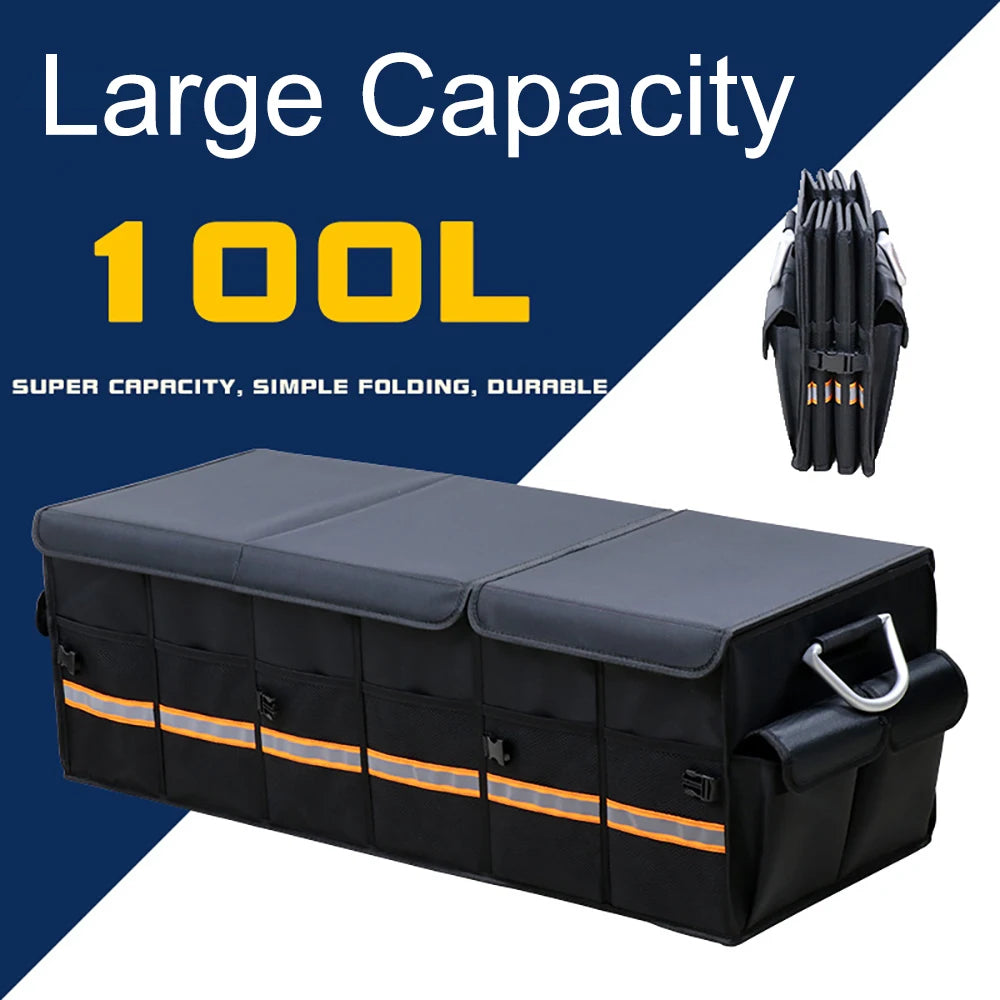 Car Trunk Organizer 100L Foldable Heavy Duty Storage