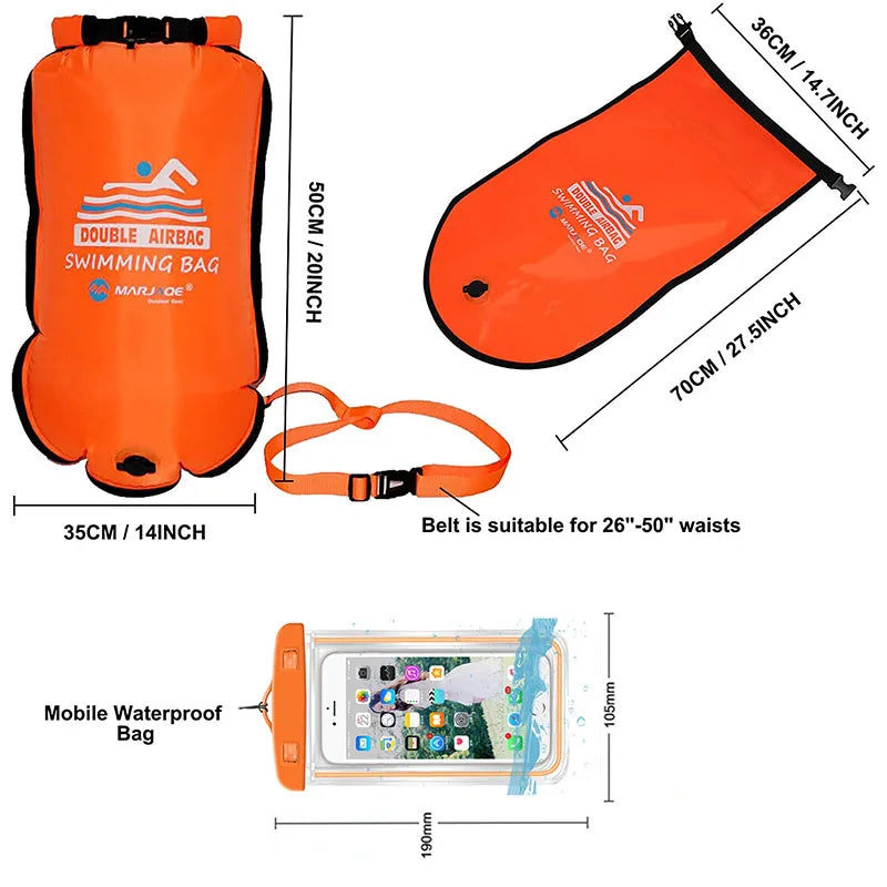 Waterproof Swim Buoy Dry Bag 20L – Float & Stay Safe