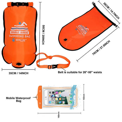 Waterproof Swim Buoy Dry Bag 20L – Float & Stay Safe