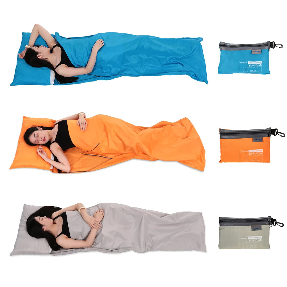 Portable Sleeping Bag Liner with Pillowcase – Lightweight & Travel-Friendly