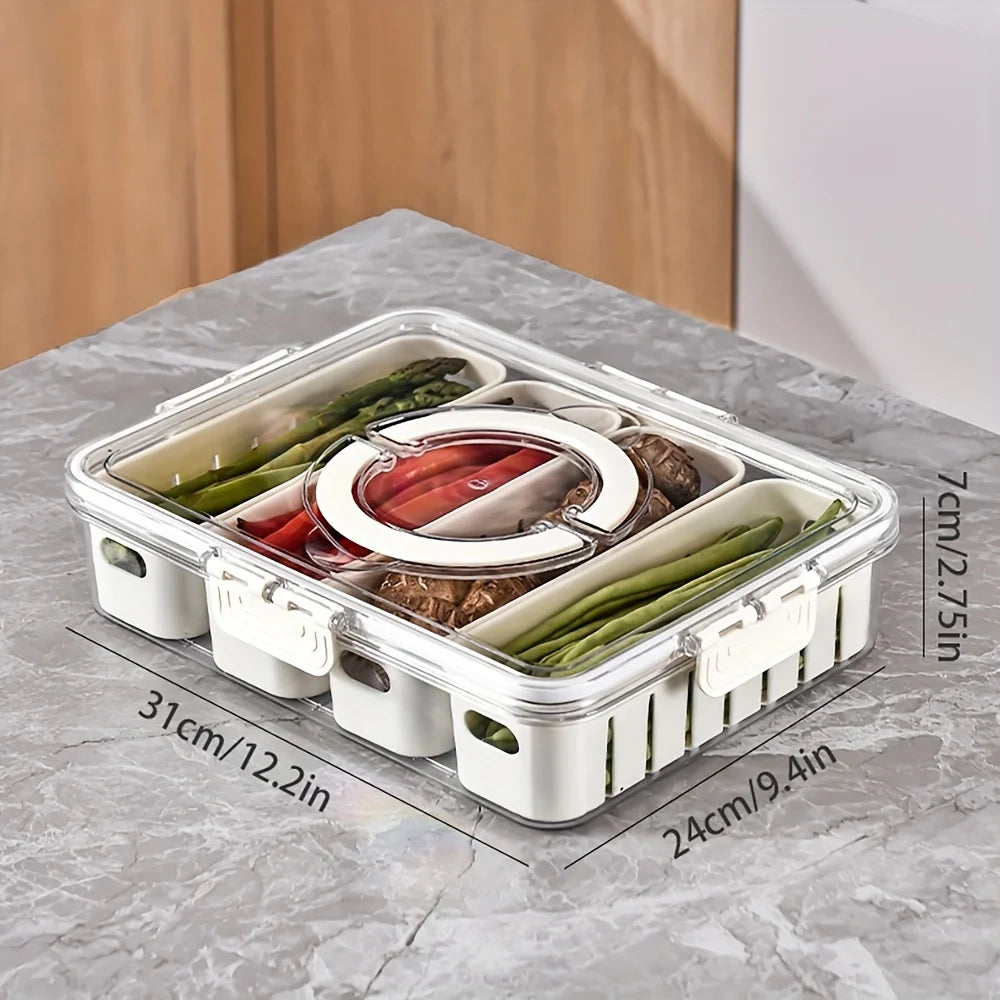 4/8 Grid Snack Box – Portable Food Storage Organizer