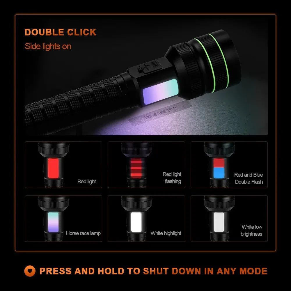 High Power LED Flashlight – USB Rechargeable Lantern
