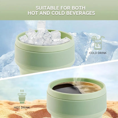 Collapsible Silicone Travel Mug – Lightweight & Leak-proof