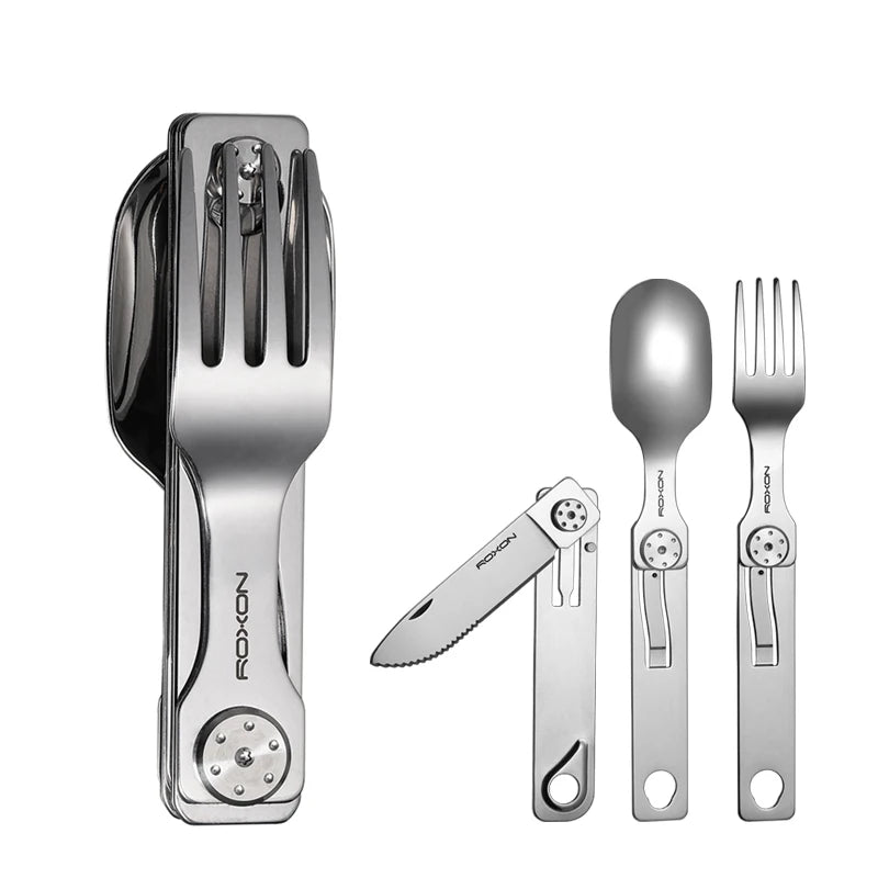 Camping Cutlery Set 3-in-1 – Compact Travel Utensils