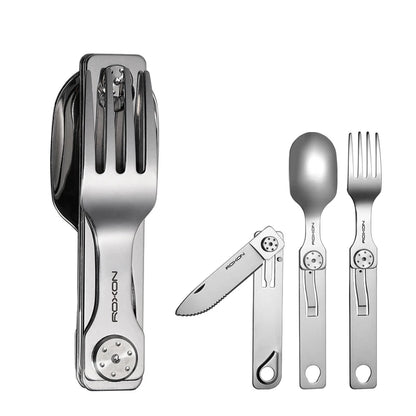Camping Cutlery Set 3-in-1 – Compact Travel Utensils