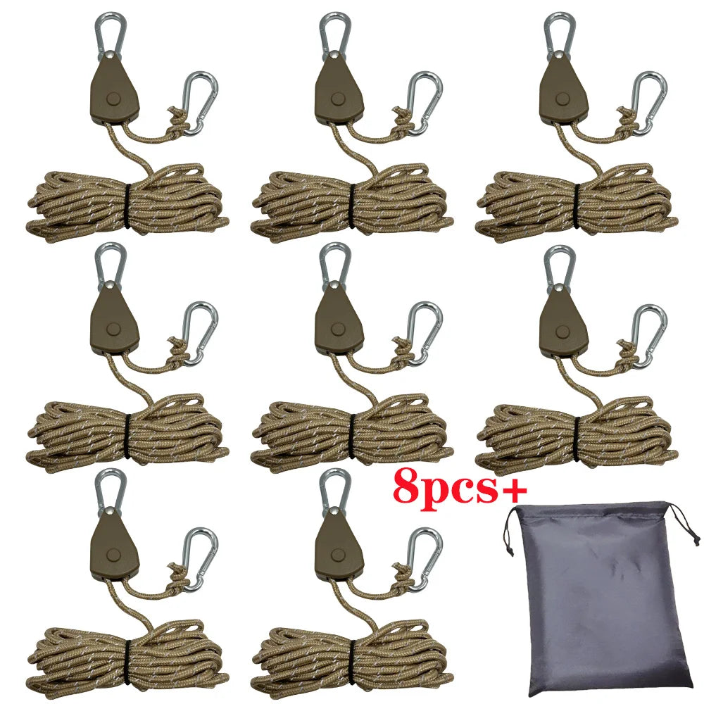 Adjustable Camping Rope Pulley – Secure Tent Setup
