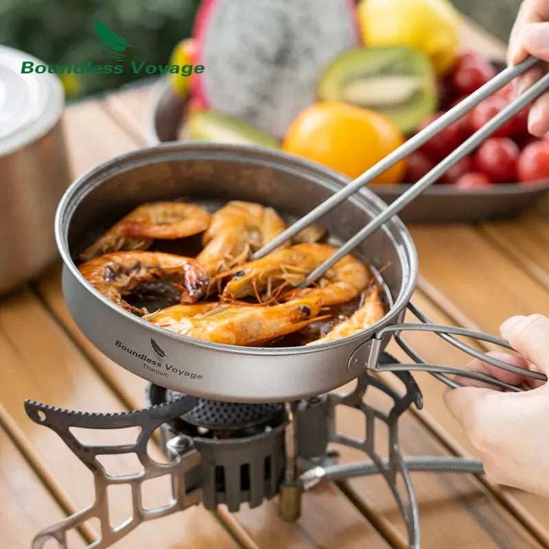 Titanium Camping Cookware Set Lightweight & Compact