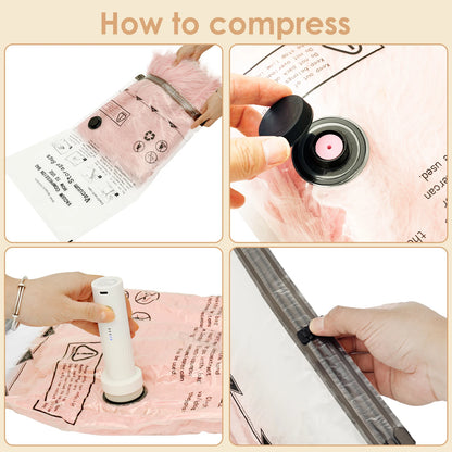Vacuum Storage Bags Set – Save Space Fast Travel