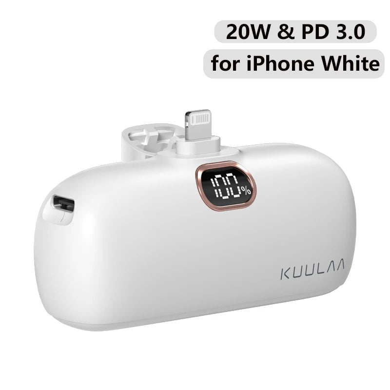 Mini Power Bank 5000mAh Fast Charging Pocket Size