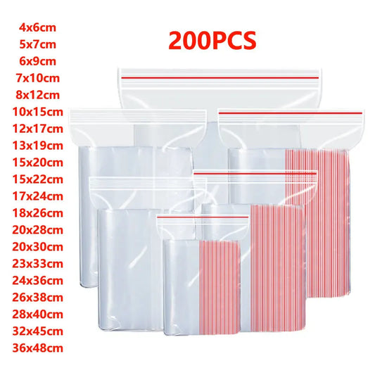 Zip Lock Food Storage Bags Leakproof Reusable