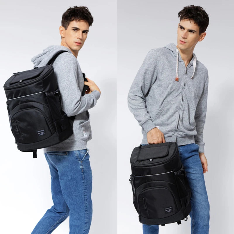 Insulated Cooler Backpack 30L Keeps Food Fresh Outdoors