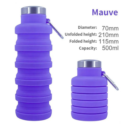 Collapsible BPA-Free Water Bottle Foldable for Hiking