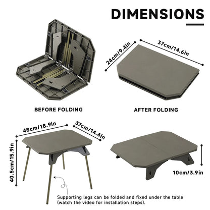 Ultralight Folding Camping Table with Adjustable Height