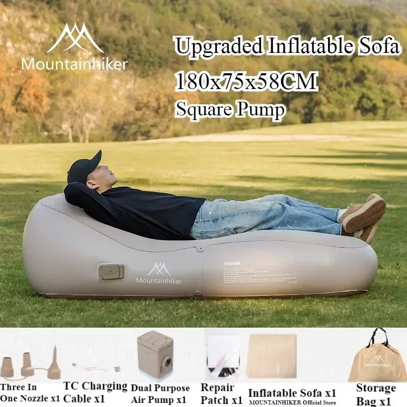 Inflatable Camping Sofa Bed with Fast Auto Pump Comfort