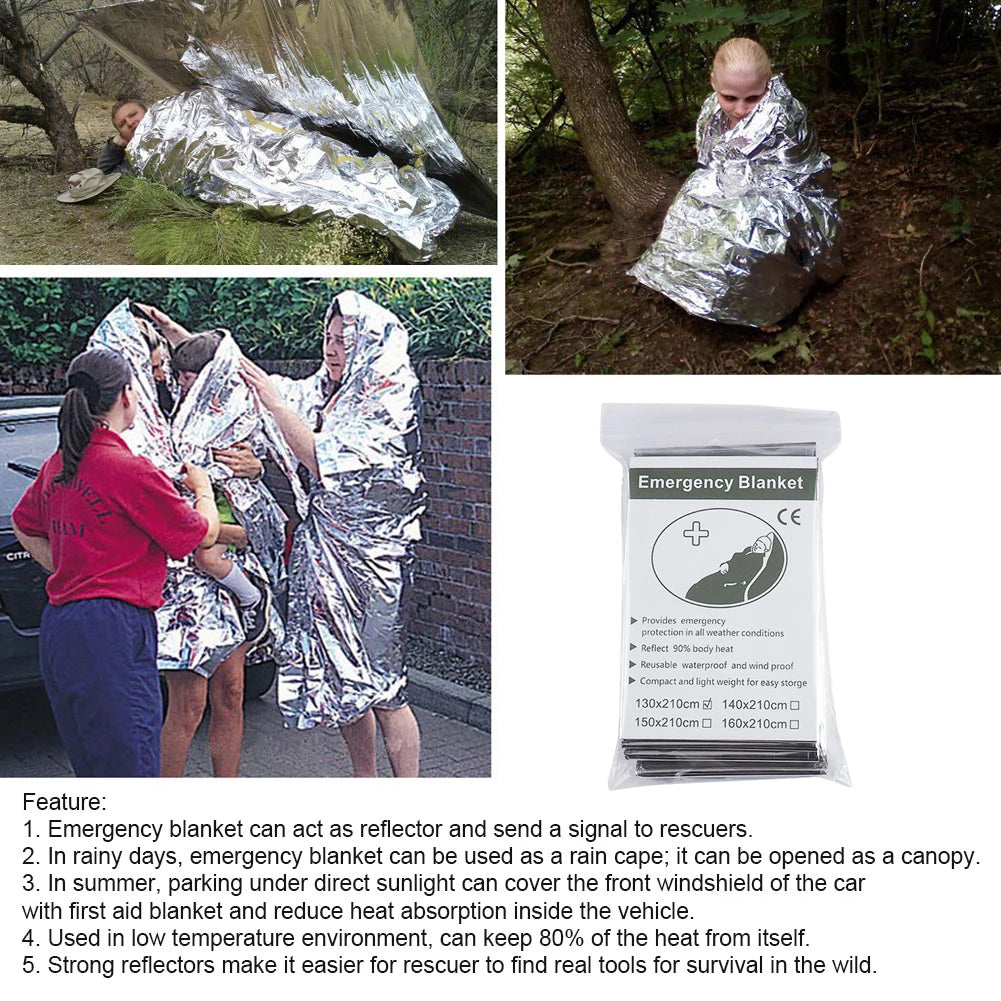 Emergency Mylar Thermal Blanket for Warmth & Survival