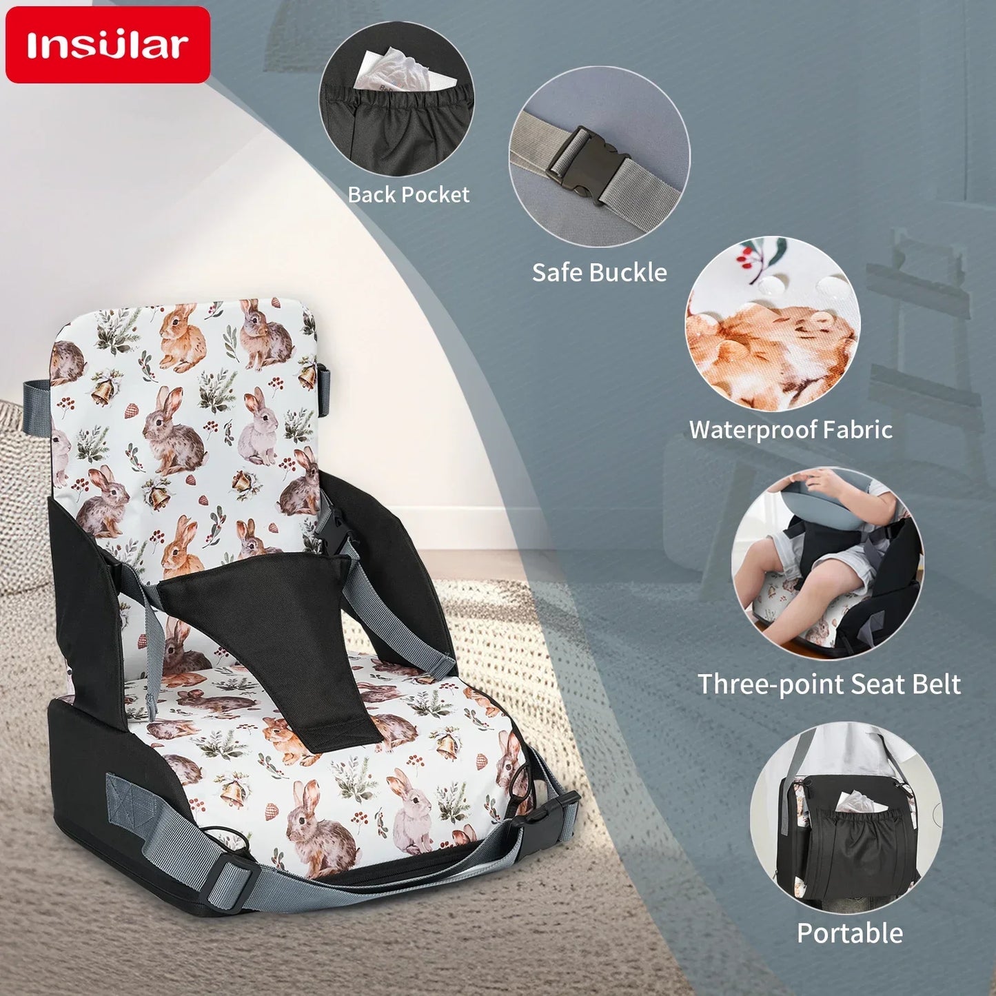 Kids Booster Seat Cushion – Portable & Anti-Slip Comfort