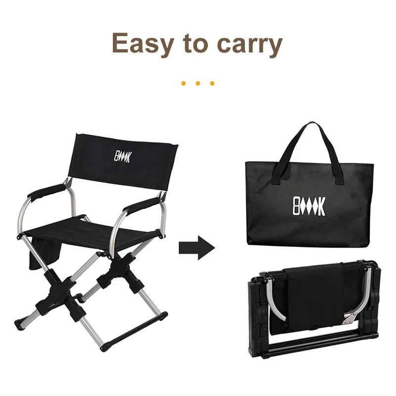 Folding Camping Chair with Back Support & Easy Carry