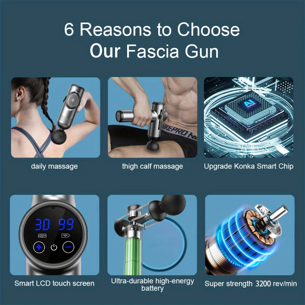 Portable Massage Gun for Deep Muscle Recovery