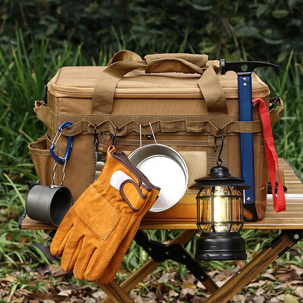 Camping Cooking Utensil Organizer Large Capacity