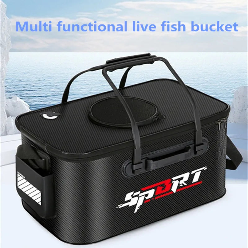 Foldable Fishing Bucket for Portable Water Storage
