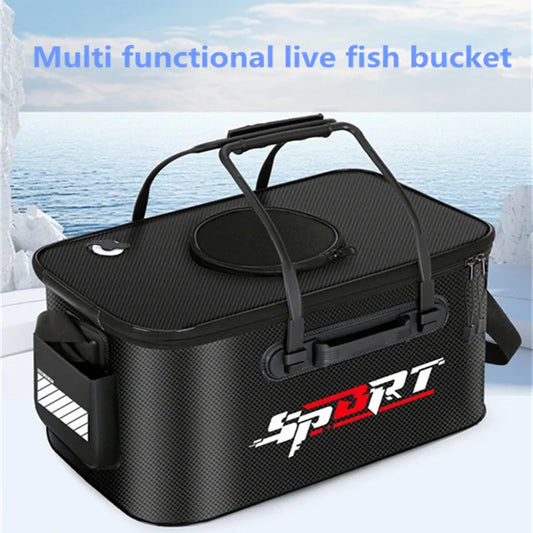 Foldable Fishing Bucket for Portable Water Storage