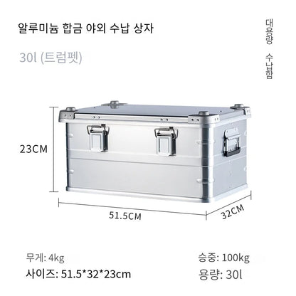 Aluminum Camping Storage Box Large Capacity Gear Case