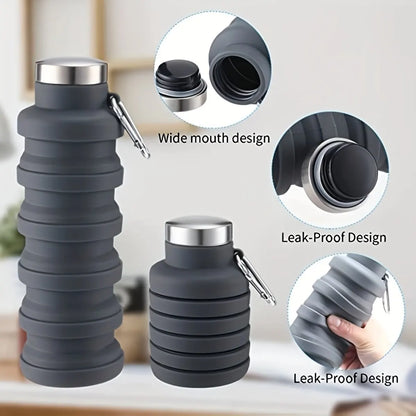 Collapsible BPA-Free Water Bottle Foldable for Hiking