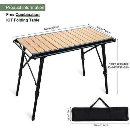IGT Folding Camping Table – Portable BBQ Cooking Station