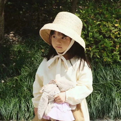 Kids Straw Sun Hat – UV Protection Beach Cap