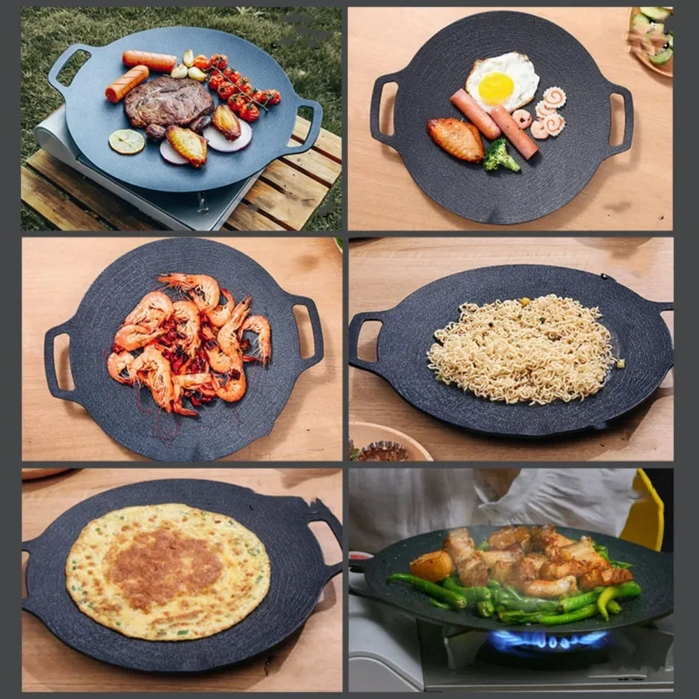 Outdoor BBQ Grill Pan – Non-Stick Portable Cooking Tray