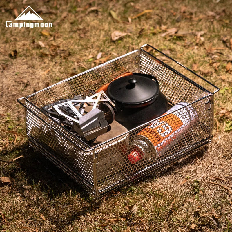 Camping Storage Basket Stainless Steel IGT Organizer