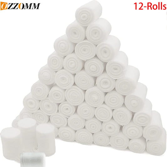 12-Pack Gauze Bandage Rolls for Emergency First Aid