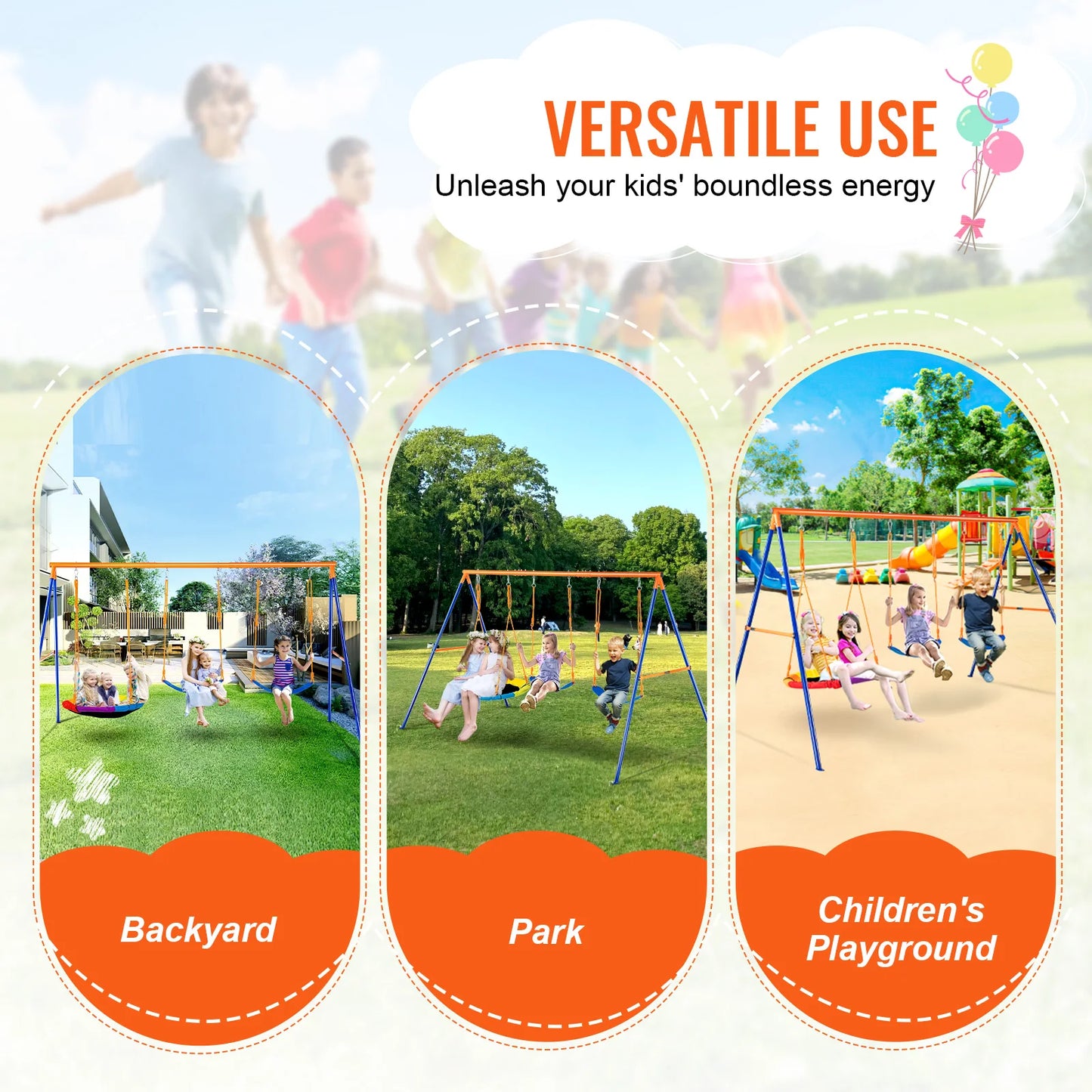Backyard Swing Set - Safe Outdoor Fun for Kids